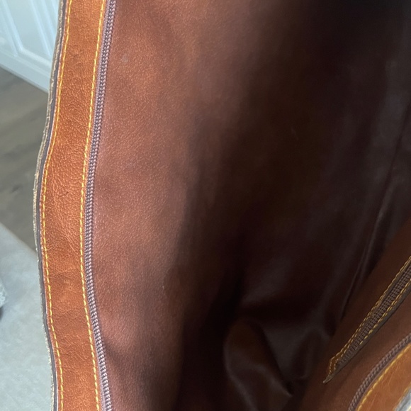 Large Eddie Bauer Tote Retro All Leather - Picture 3 of 16